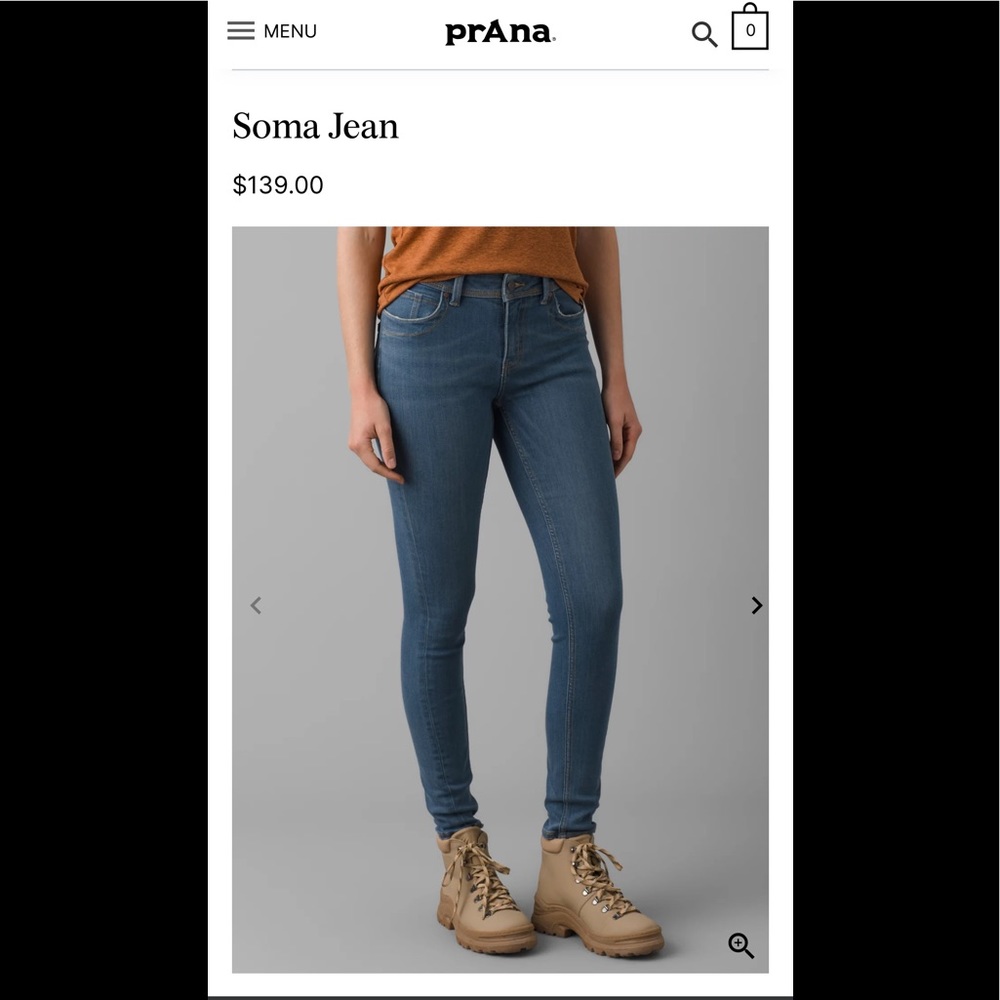 Like new Prana Soma Jeans, womens size 2